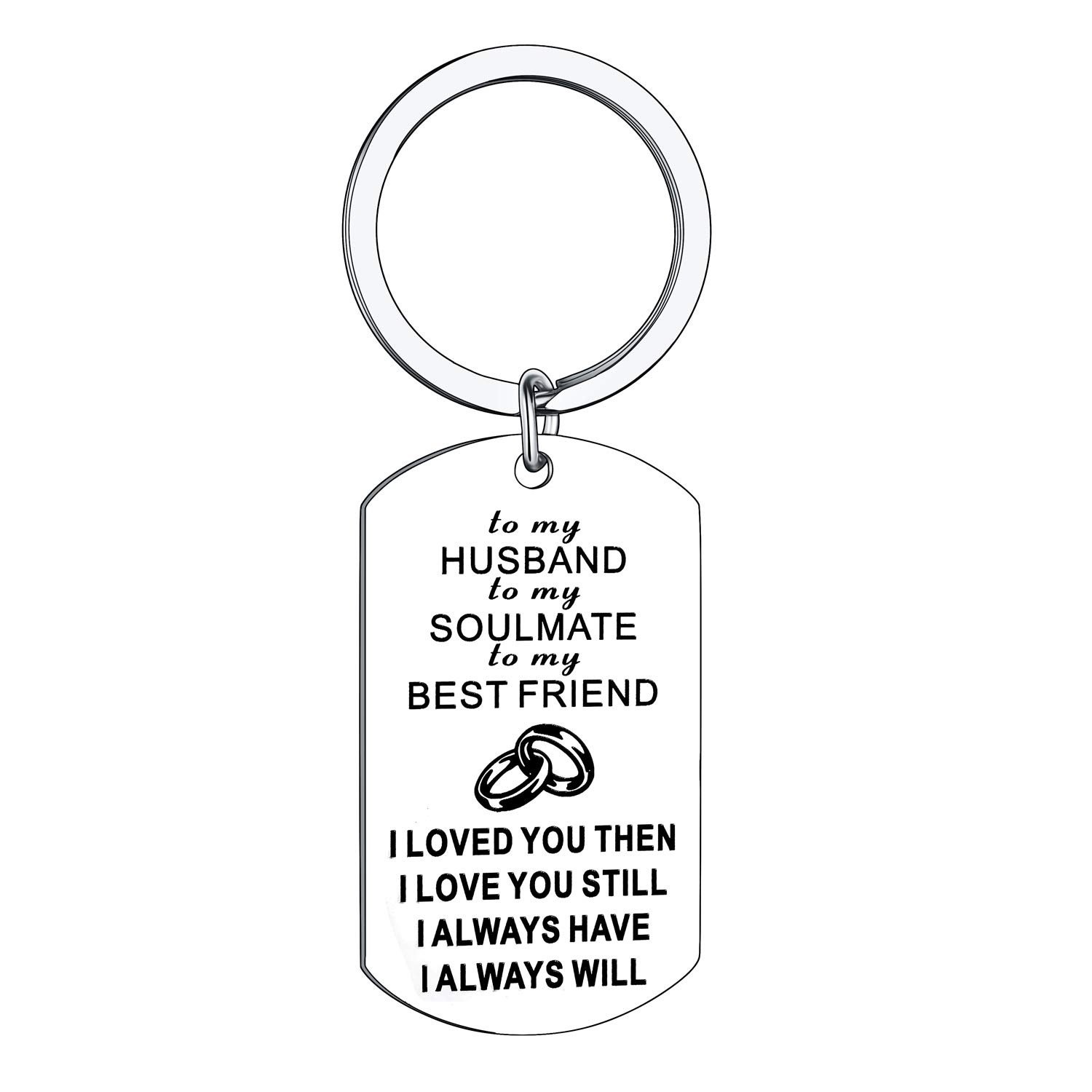 BESPMOSP Gifts for Couples Husband Wife Keychains Jewellery Best Friends Gifts Christmas Presents for Men Women(To my husband) — image 1