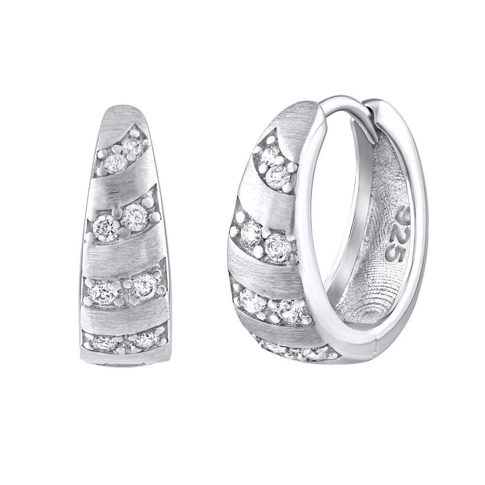 SILVEGO - QRE161K - Earrings for Women 925 Silver with Cubic Zirconia