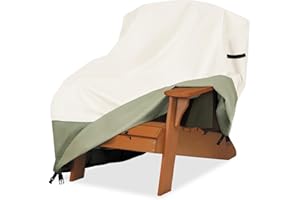 Owlcover Patio Adirondack Chair Cover 32 W x 35 D x 36 H inches,600D Heavy Duty Waterproof Outdoor Chair Covers,Patio Furniture Covers for Adirondack Chair,Beige