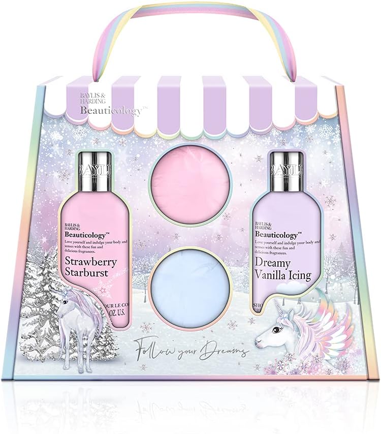 Baylis & Harding Unicorn Hand Bag Gift Set 100ml Shower Crème Body Wash Bath