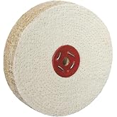 JUNLIXN 8" Extra Thick Rigid Sisal Buffing Wheel, 5/8" Arbor Hole | 25mm Extra Thick 8" Sisal Buffing Wheels for Aluminum, Metal, Steel, Wood, Silver, Copper for Bench Grinder, Table Grinder