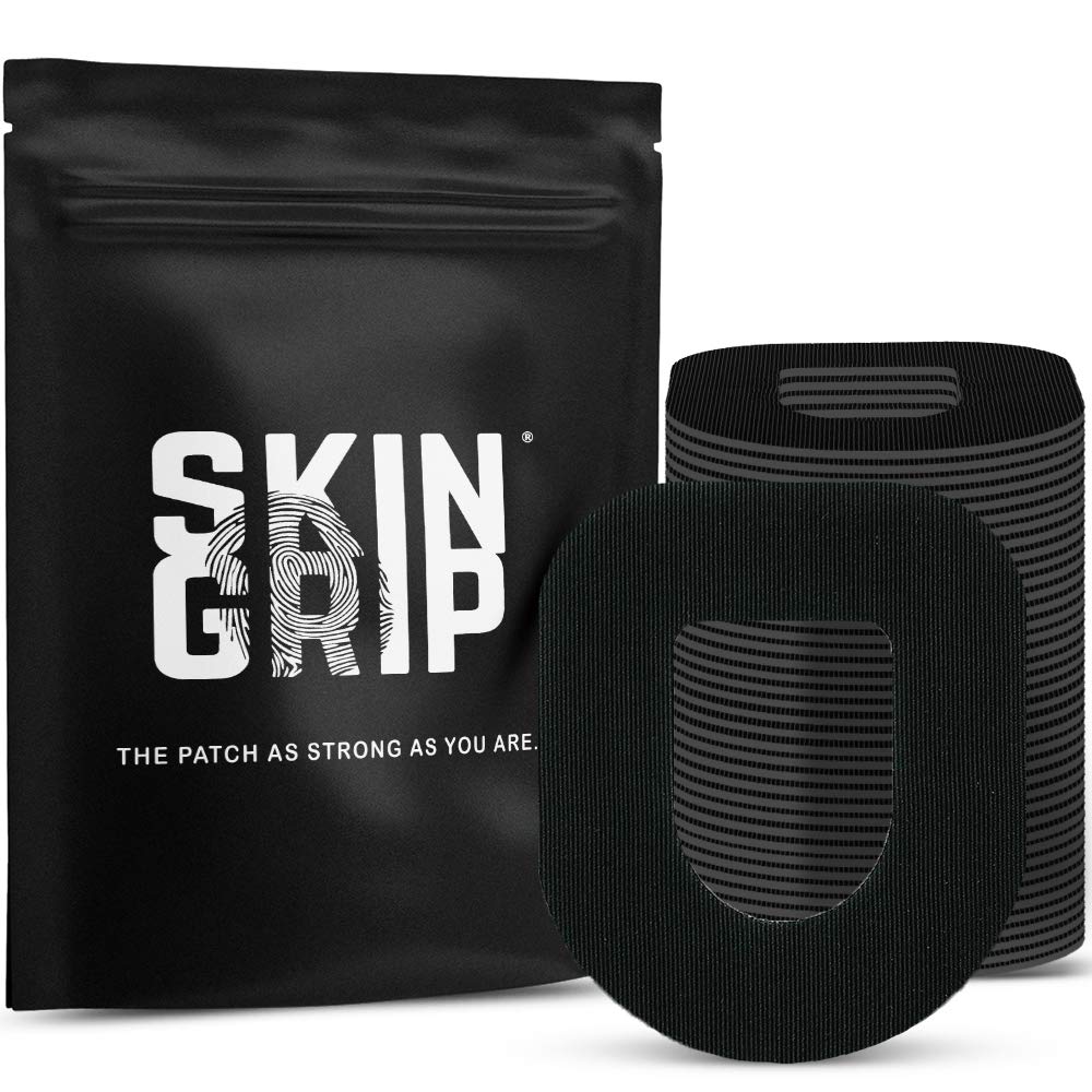 Skin Grip Insulet Omnipod 5 Adhesive Patches Waterproof & Sweatproof (Also Fits Omni pod Dash), Pre-Cut Medical Tape, Ultimate Insulin Pump Protection, Diabetic Sensor Covers, 20-Pack, Black