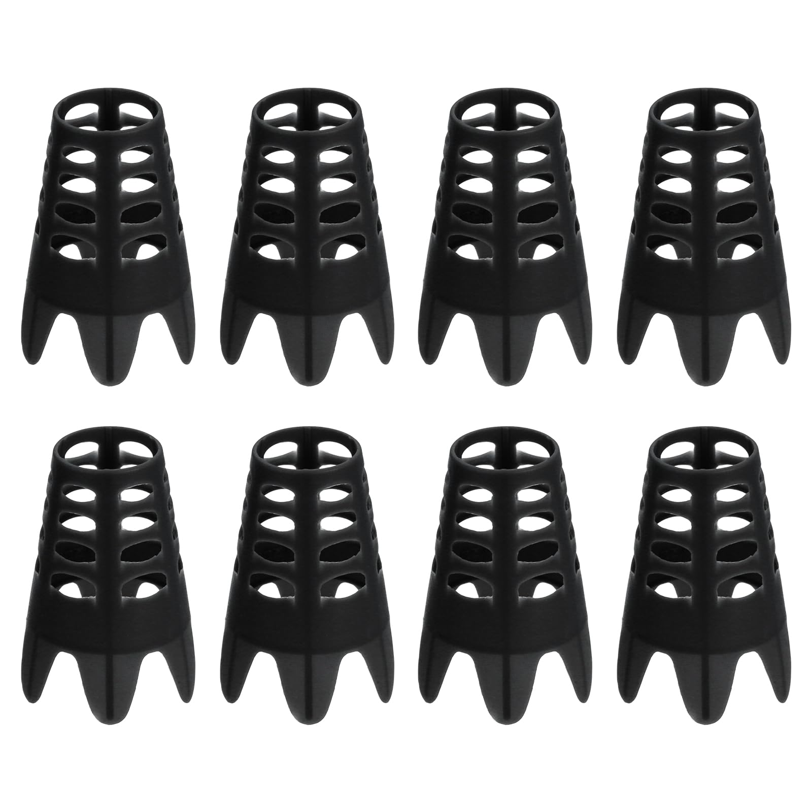 PATIKIL Golf Simulator Tees, 8 Pack Plastic Golf Tees Mat Practice Training for Outdoor Indoor Winter Turf Driving Range, Black