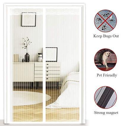 Amazon Com Bwbw Magnetic Screen Door 32 X80 Inch Mesh
