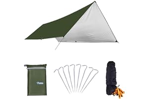 Azarxis Hammock Rain Fly Tent Tarp Ground Cloth Footprint Shelter Sunshade Beach Picnic Blanket Mat Sand Free Large Portable 