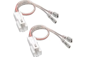 RED WOLF 2 Pin Car Dash Tweeter Speaker Wiring Harness Adapter Compatible with Toyota Tacoma 2021-2023, Highlander Hybrid 200
