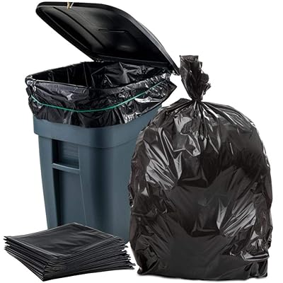 Heavy Duty 65 Gallon Trash Bags, Mil, Black, 100 Cameroon Ubuy