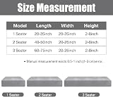 Teynewer Sofa Seat Cushion Cover Velvet Stretch Non-Slip 2 Seater Light Grey view 5