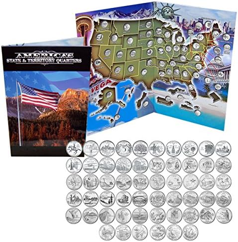 1999 - 2009 Complete Uncirculated State Quarter Set with Folder by 1st Commemorative