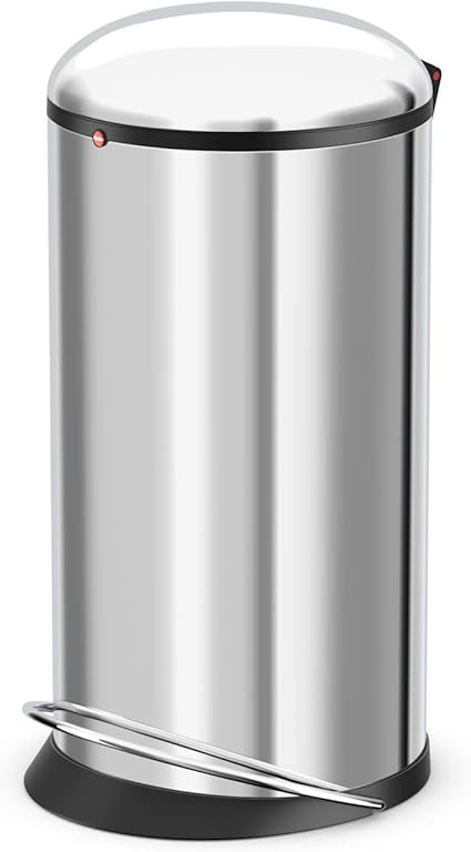 Hailo Harmony L Mulleimer 20 Liter Soft Close Deckel Absenkautomatik Edelstahl Breite Metall Fussreling Mullbeutel Klemmringsystem Tragegriff Mulleimer Rund Made In Germany Amazon De Kuche Haushalt