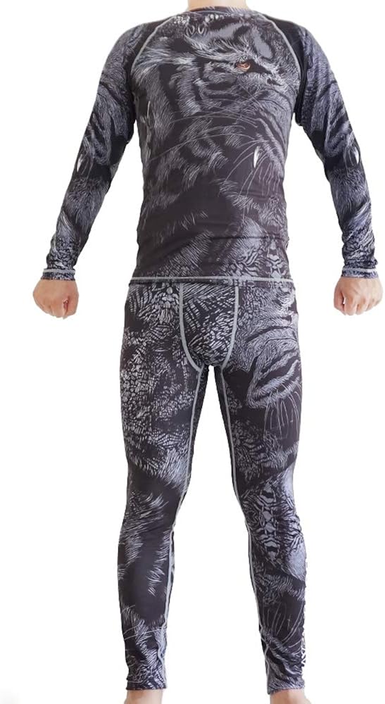 FFITE FIGHTING TECHNIQUES MMA Boxing Compression Pants Rashguard Sports Set Fitness Men Trousers Muay Thai Tight Fight Jersey