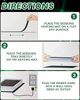 Ahalie Seedling Heat Mat with Digital Thermostat, 10x20.75", Waterproof view 5