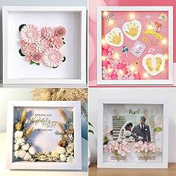 TouYinger 8x8 Shadow Box Frame Display Case with