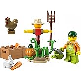 LEGO City Farm Combo Pack: Farm Garden and Scarecrow Polybag (30590) and Brown Chicken