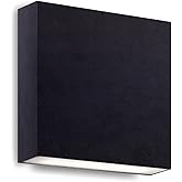 Kuzco Lighting Mica 6" All-terior Up Down Wall Light | Black Finish | Frosted Glass Lens | Modern LED Indoor Outdoor Wall Sco