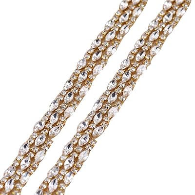 1 Yard Gold Wedding Rhinestone Belt Crystal Applique Dominican Republic | Ubuy 1 Yard Gold Wedding Rhinestone Belt Crystal Applique Dominican Republic | Ubuy