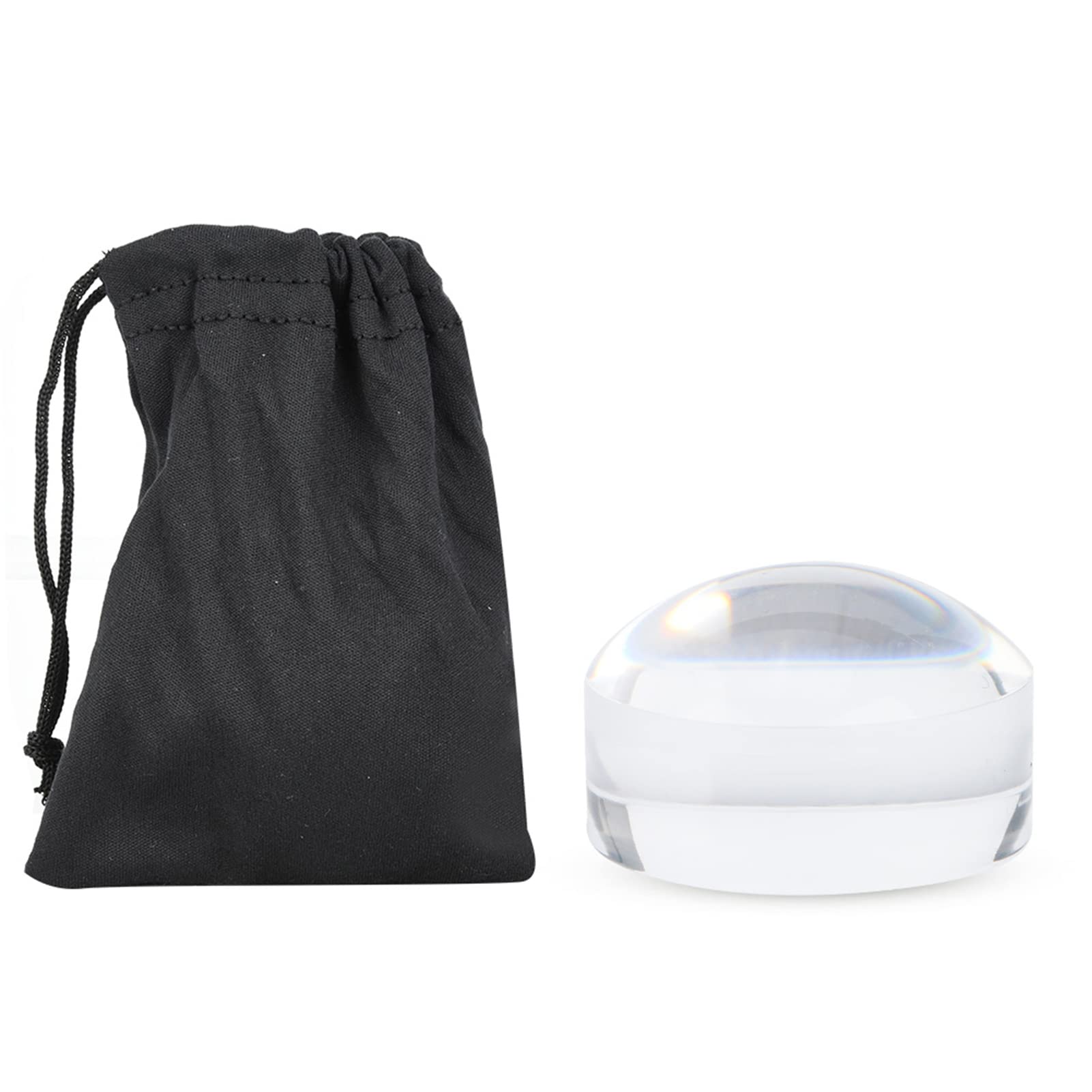 8X Optical Magnifying Dome, Portable Optical Acrylic Magnifying Glass, Desktop Reading Magnifier, Half Ball Weight for Reading Newspapers, Stamps and Maps