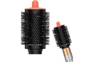 Large Round Volumizing Brush for Dy.son Airwrap Attachments, Upgraded Volumzing Attachment Brush for Limp, Flat Hair, Orange