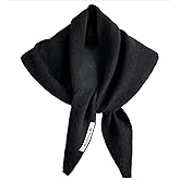 TYATVS Knitted Triangle Scarf for Women Y2k Head Scarf Downtown Girl Aesthetic Accessories Streetwear Triangle Shawl