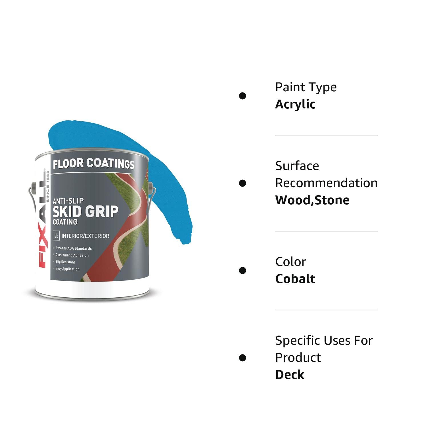 Mua FixALL Skid Grip Anti-Slip Coating, 1 Gallon, Cobalt, Exceeds ADA ...