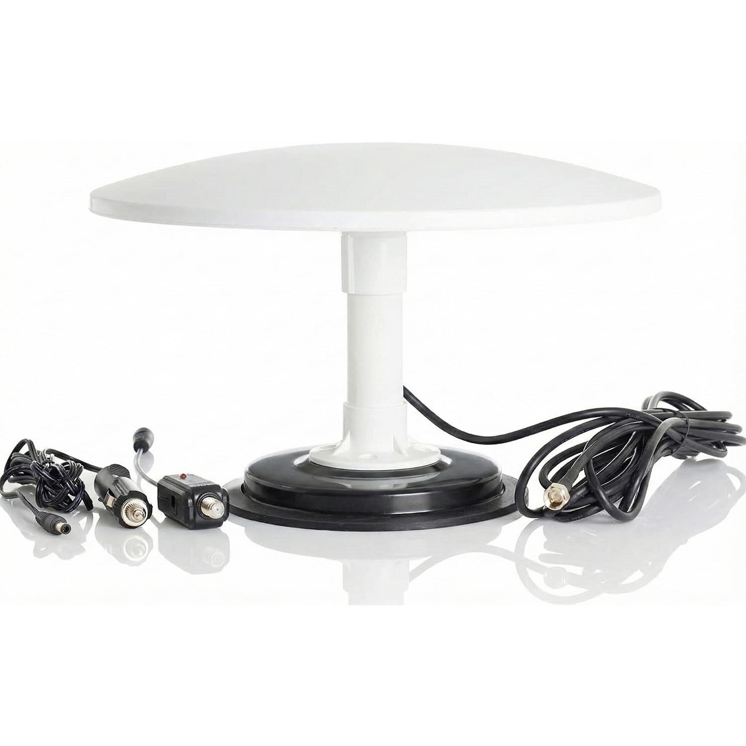 KUMA Cosmos Magnetic Caravan TV Aerial | High Gain 360° Omnidirectional Freeview Digital HD TV Antenna | Built-In Signal Booster - Portable Outdoor Kit for Motorhome, Truck, Campervan, Boat & Car