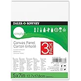 Daler-Rowney Simply... Canvas Panel, 3 Piece, 5x7 inch