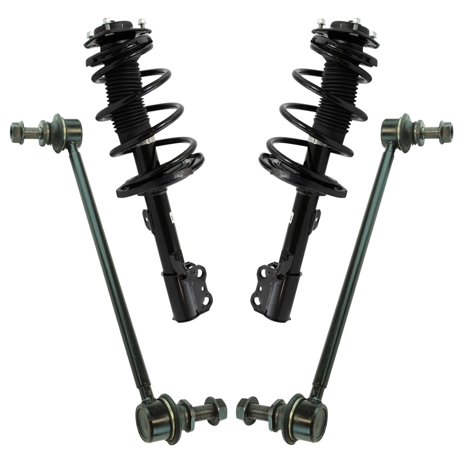 TRQ Front Suspension Kit Complete Strut & Coil Spring Assembly Sway Bar ...