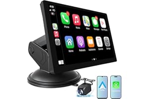 HXDOTECFIN Apple CarPlay Screen for car,9" Wireless Android CarPlay with Backup Camera, Car Receiver with Android Auto,Voice Control, MirrorLink, Bluetooth