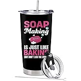 BSHELLOE Soap Maker Gifts - Soap Making Gifts - Stainless Steel Vacuum Insulated Tumbler 20 Oz