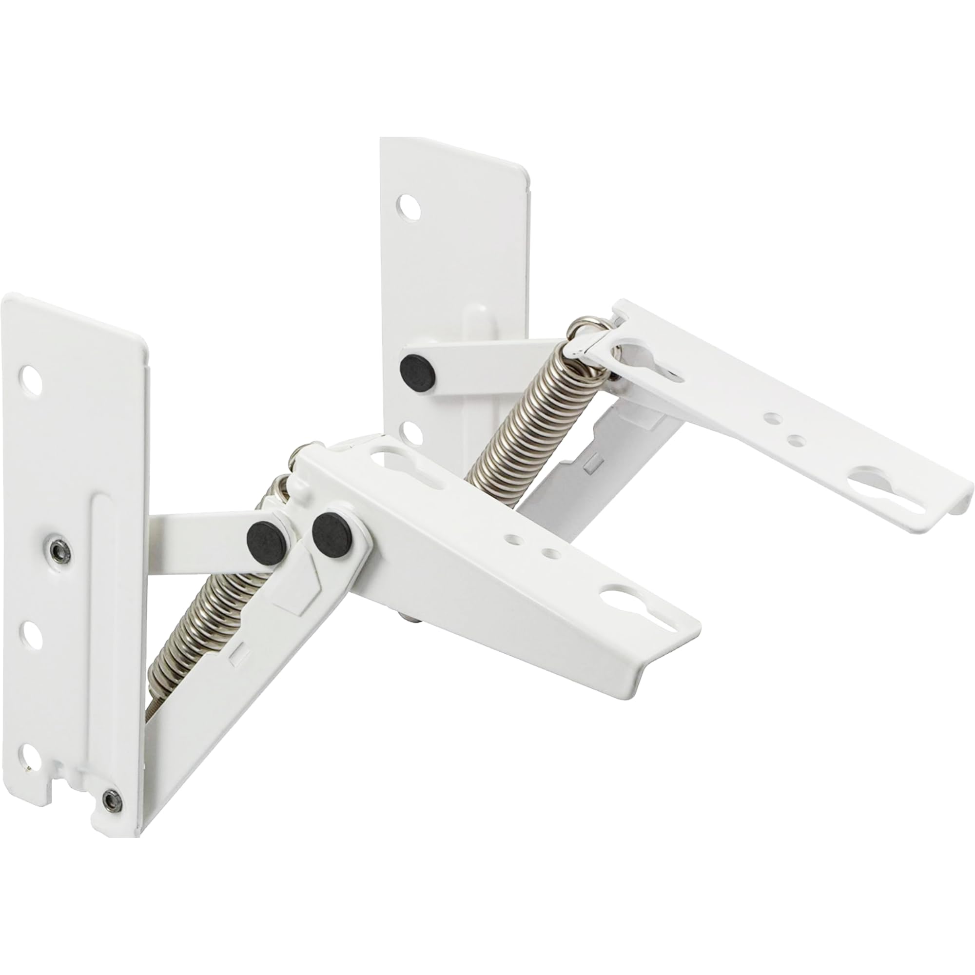 Gedotec Lift-up Fitting Grass Kinvaro T-57 | 1 Pair Left + Right Flap Holder | Automatic Lift-up Mechanism with 240 N Flap Fitting Lid Support Metal White matt for Kitchen, Furniture