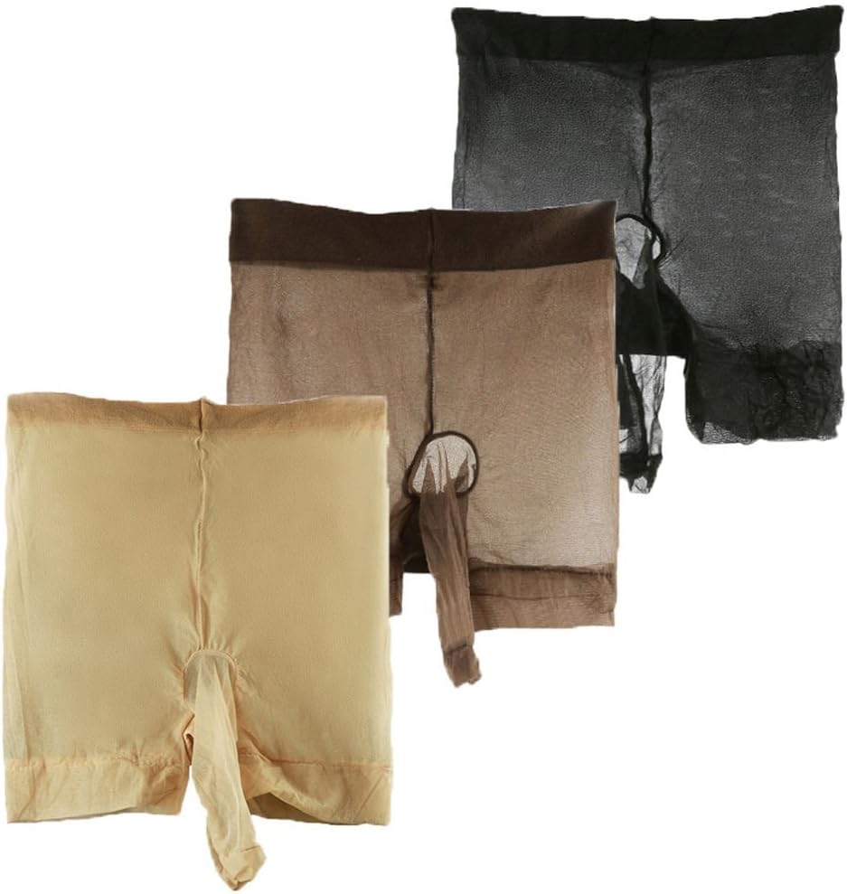 Men Nylon Boxer Trunks Open Sheath