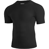 Nukuvara Men's Compression Shirt Short Sleeve Athletic Football Undershirts Quick Dry Base Layer T-Shirt Workout Gym Running