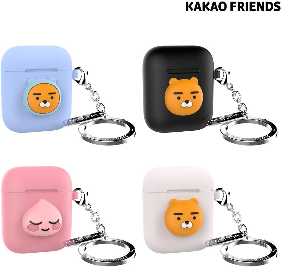 KAKAO Friend Black Ryan Airpod Case with Keyring