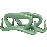 Heavy Duty Grocery Bag & Bucket Carrier Extra Strong Shopping Bag Holder, Ergonomic Wide Curved Base for Shoulder, Arm & Hand, Comfortable Round Grip, Bag Divider Step Design, Multi-Purpose (Green)