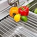 Kindred 17-Inch x 14-Inch Universal Kitchen Sink Stainless Steel Roller Mat, Dish Drying Rack or Trivet, FRM100