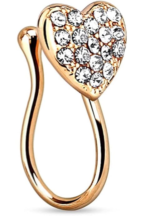 Amazon.com: Covet Jewelry - Piercing de clip para septo ...