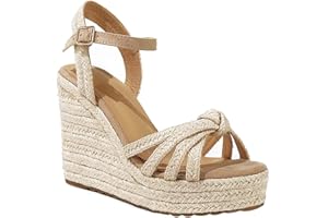 mikarka Sandals for Women 2025: Comfortable Wedge Platform Sandals Women - Braided Espadrilles for Women Ankle Strap Open Toe Wedges Heels Beach Sandals Summer Shoes