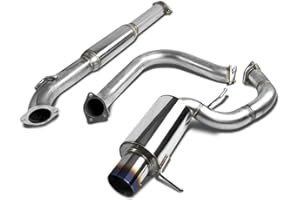 DNA MOTORING CBE-ME00V6-BT Stainless Steel Muffler CatBack Exhaust System [Compatible with 00-05 Mitsubishi Eclipse V6]