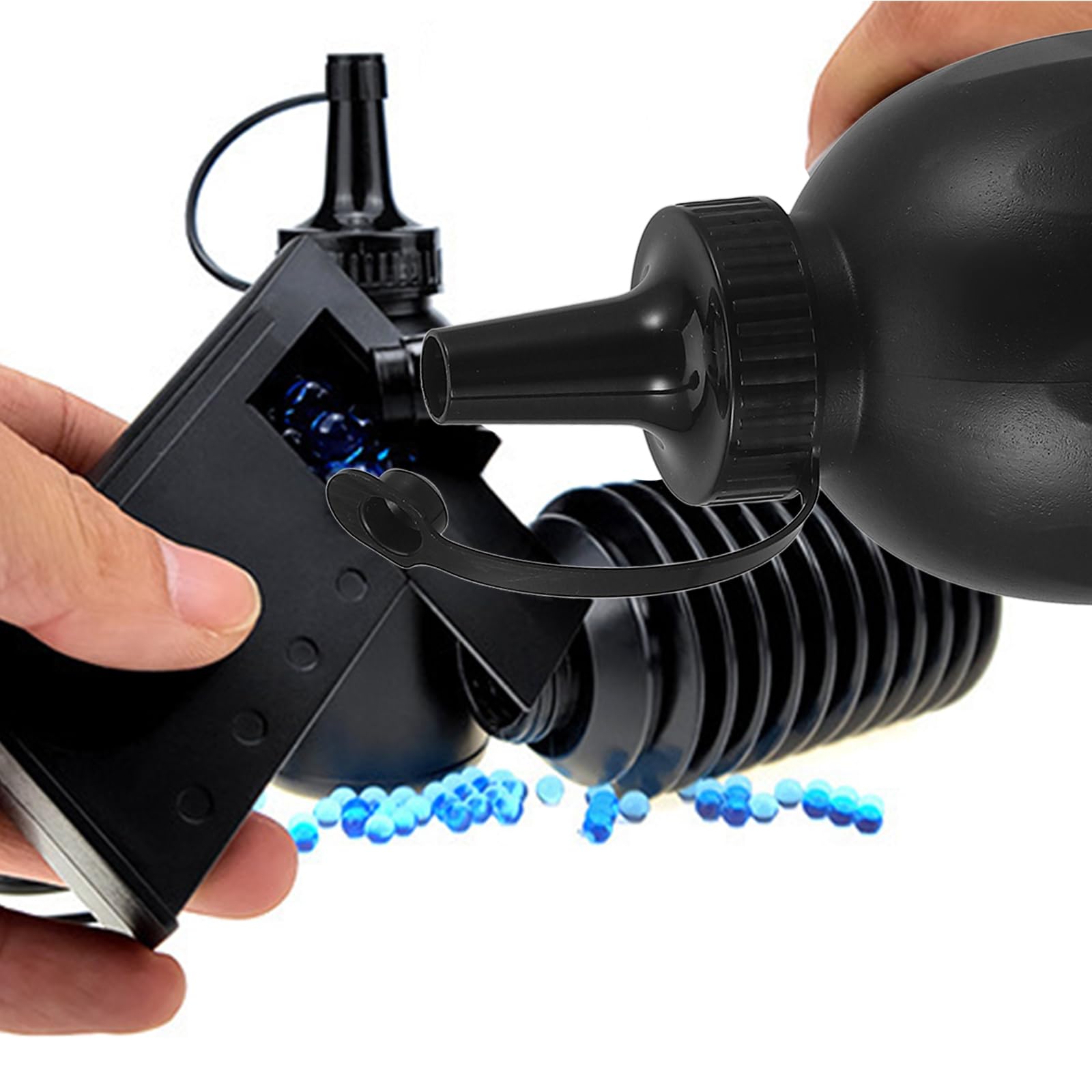 800ml Bullets Beads Bottle: Plastic Gel Ball Holder Black Refill Container Liquid Toy Bead Holder Outdoor Game Accessories