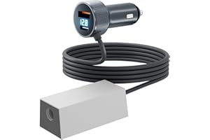 BarBaren for Starlink Mini Cable 3 in 1, Starlink Mini Car Adapter DC Power Cable Cigarette Lighter 12-36V Step Up Converter with Digital Display, USB-C PD 45W and USB-A QC 18W Ports for Cars