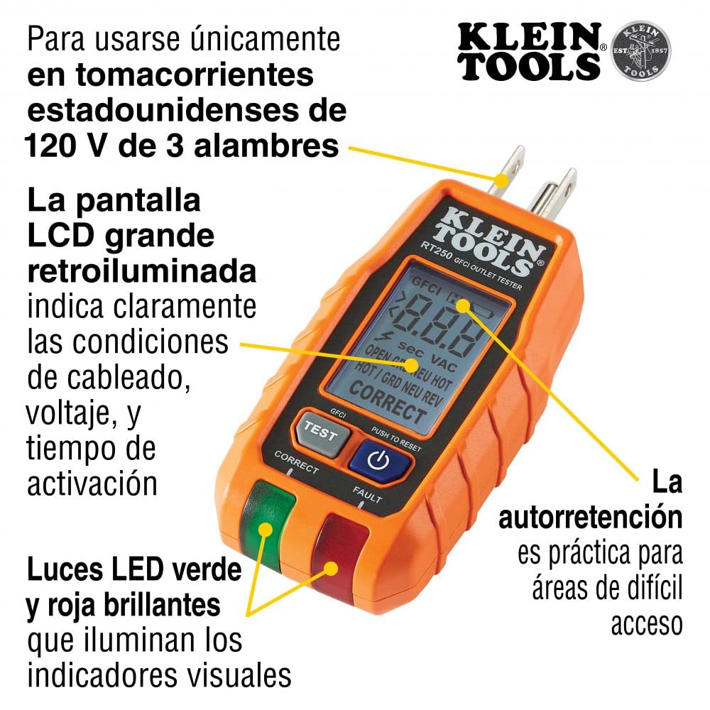 Mua Klein Tools NCVT3P Voltage Tester + RT250 GFCI Outlet Tester Bundle trên Amazon Mỹ chính