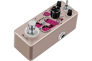 IOppWin Acoustic Guitar Simulator Pedal - Electric-to-Acoustic Conversion, 3 Cabinet Modes (Piezo/Standard/Jumbo), Metal Housing, True Bypass