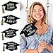 Hilarious Graduation Caps - Gold - Graduation Photo Booth Prop Kit - 20 Count
