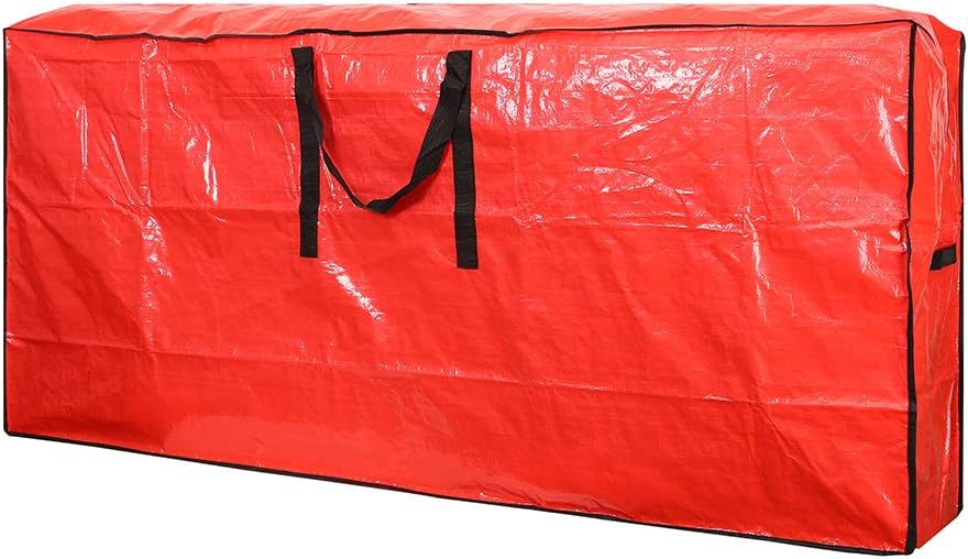 Holiday Décor Storage - Sattiyrch Christmas Tree Storage Bag - Fits Up to 9 ft Holiday Xmas Disassembled Trees with Durable Reinforced Handles & Dual Zipper - Waterproof Material Protects from Dust,Moisture (Red)