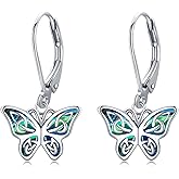 Turquoise Earrings S925 Sterling Silver Dragonfly/Butterfly Dangle Drop Earrings Animal Jewelry Anniversary Birthday Gifts for Wife Mom Daughter