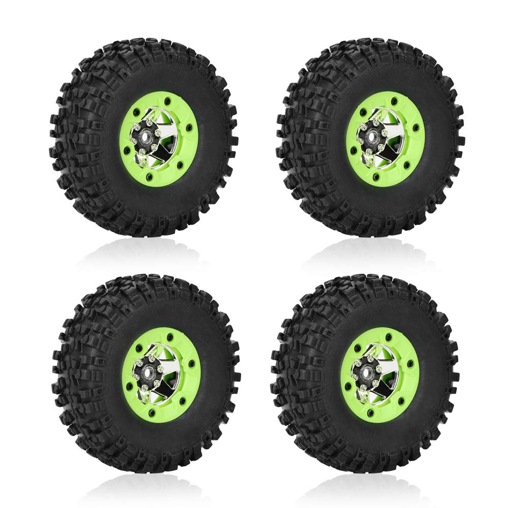 RC Car Tire, 1/12 RC Car Tires Model Wheel Durable RC Buggy Rubber Tires High Performance Fine Workmanship for Wltoys 12428 12423 Pack of 4