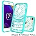 iPhone 7 Clear Case, AnoKe [Scratch Resistant] Colors Dream Catcher Mandala Flower Cute Grils Woman Ultra Slim Acrylic Hard Cover TPU Bumper Hybrid For Apple iPhone 7 TM CH Mint