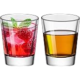 REUJIHXY 2Pcs Heavy Base Shot Glasses, 1.75 oz/ 50 ml Round Shot Glasses Measuring Cup for Espresso, Liquid, and Wine Small Whiskey Shot Glass for Vodka, Whiskey, Tequila (2)