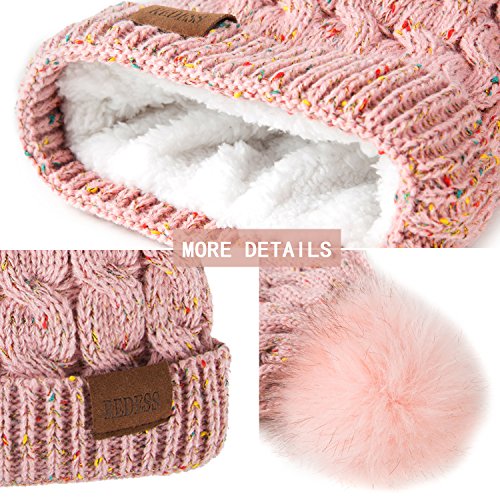 image for REDESS Kids Winter Warm Fleece Lined Hat, Baby Toddler Children’s Be