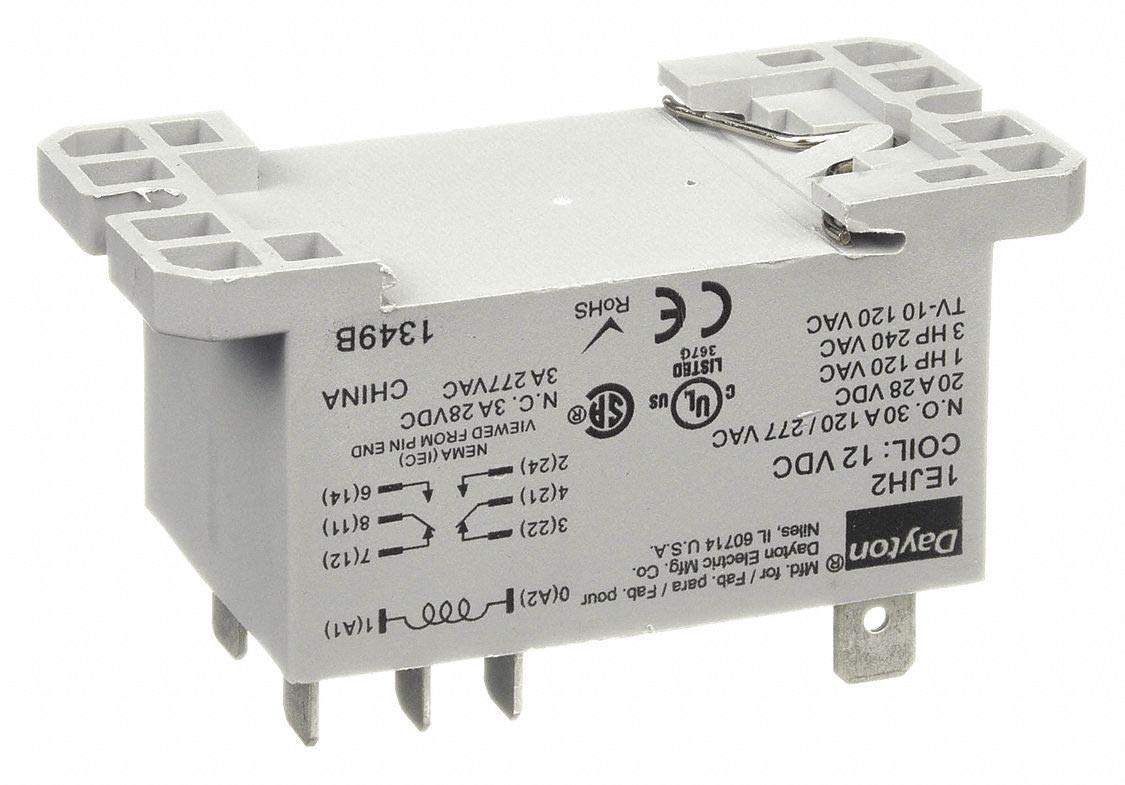 Dayton 12vdc 8 Pin Bottom Flange Din Rail Enclosed Power Relay Electrical Connection 1 4 Tab Terminal Amazon Com Industrial Scientific
